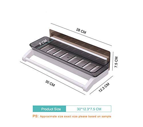 GREEYA Bathroom Wall Organizer - Shower Caddy Wall Mounted Adhesive with Towel Rack - Multipurpose Shampoo Holder for Shower Storage - NO Drilling - Image 5