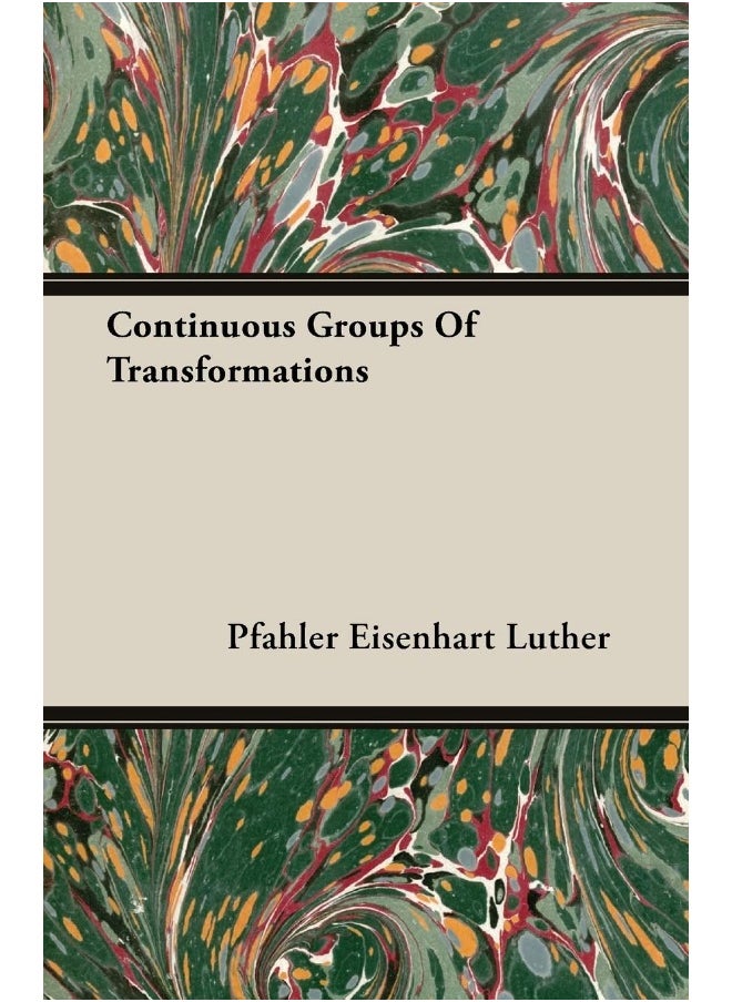 Continuous Groups Of Transformations 