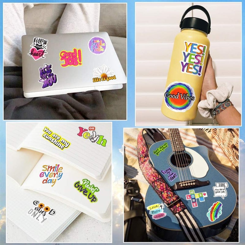 QTL Full village delivery cover Inspirational Stickers for Women Teens Motivational Stickers for Water Bottles Stickers for Adults Kids Laptop Stickers Waterproof Positive Stickers Packs 50Pcs Light & sturdy - Image 2