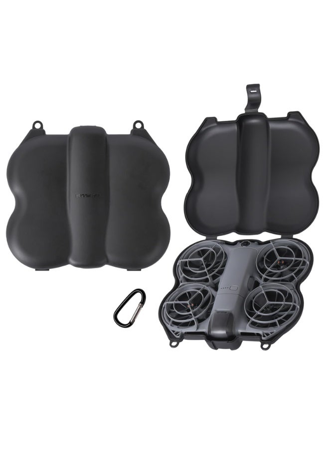 Storage Case Box for DJI NEO 2 Drone Body Carrying Case with Hook, Anti-Crash and Anti-Scratch Butterfly Protective Case Portable Hard Shell Case Dust-proof Protection Accessories (Black) - Image 1