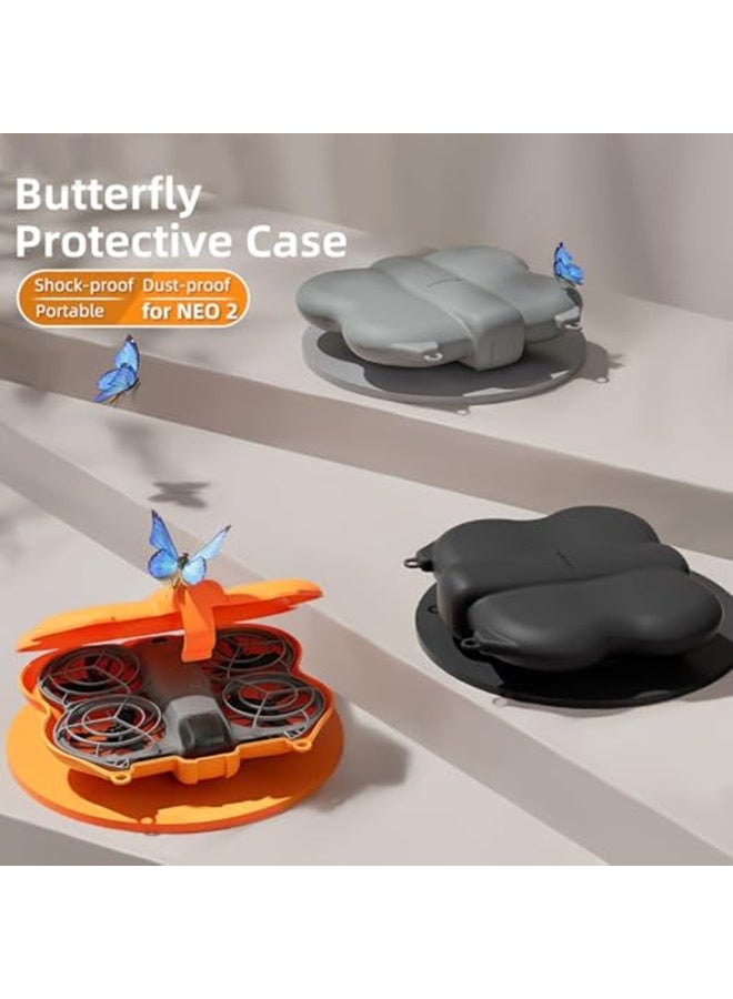 Storage Case Box for DJI NEO 2 Drone Body Carrying Case with Hook, Anti-Crash and Anti-Scratch Butterfly Protective Case Portable Hard Shell Case Dust-proof Protection Accessories (Black) - Image 2