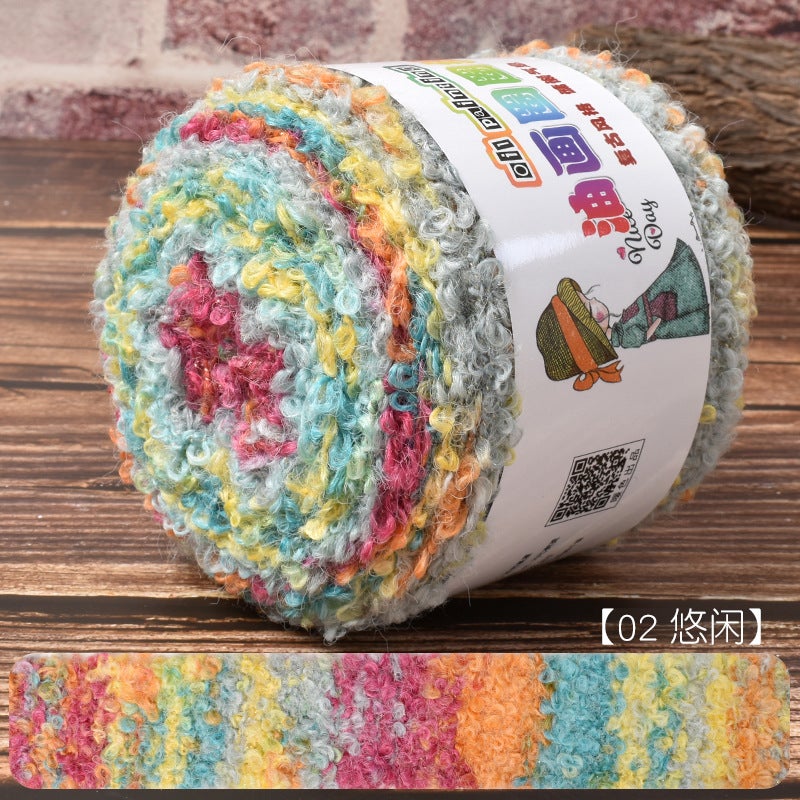 Handmade DIY Scarf Hat Yarn, 100g Gradient Fancy Wool 02 leisurely