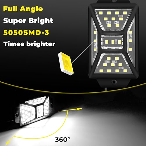 Auto Buero 12 Pods 324 LED White Rock Lights with 328FT Extension Wire 6000K Super Bright Underglow Light Waterproof IP67 360 Full Angle Illuminate Rock Lights for Trucks Jeep UTV ATV SUV BoatsPatented - Image 3