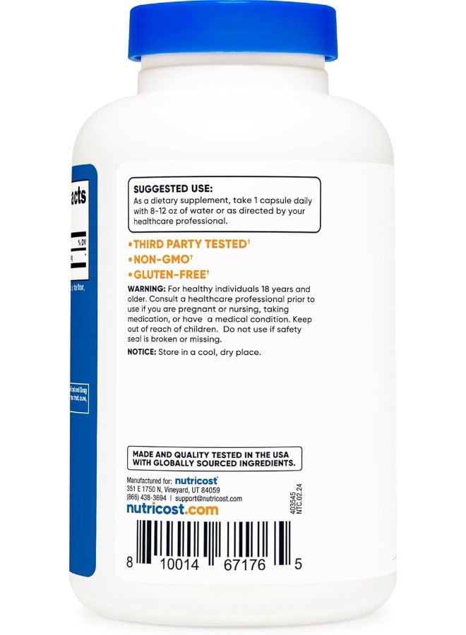 Nutricost كبسولات إينوزيتول 500 ملغ للبالغين - 240 حبة - Image 4