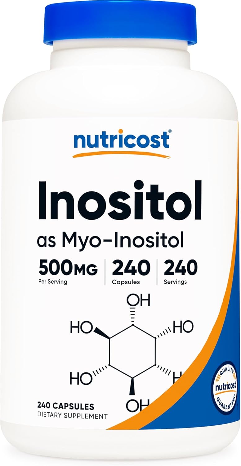 Nutricost كبسولات إينوزيتول 500 ملغ للبالغين - 240 حبة - Image 1