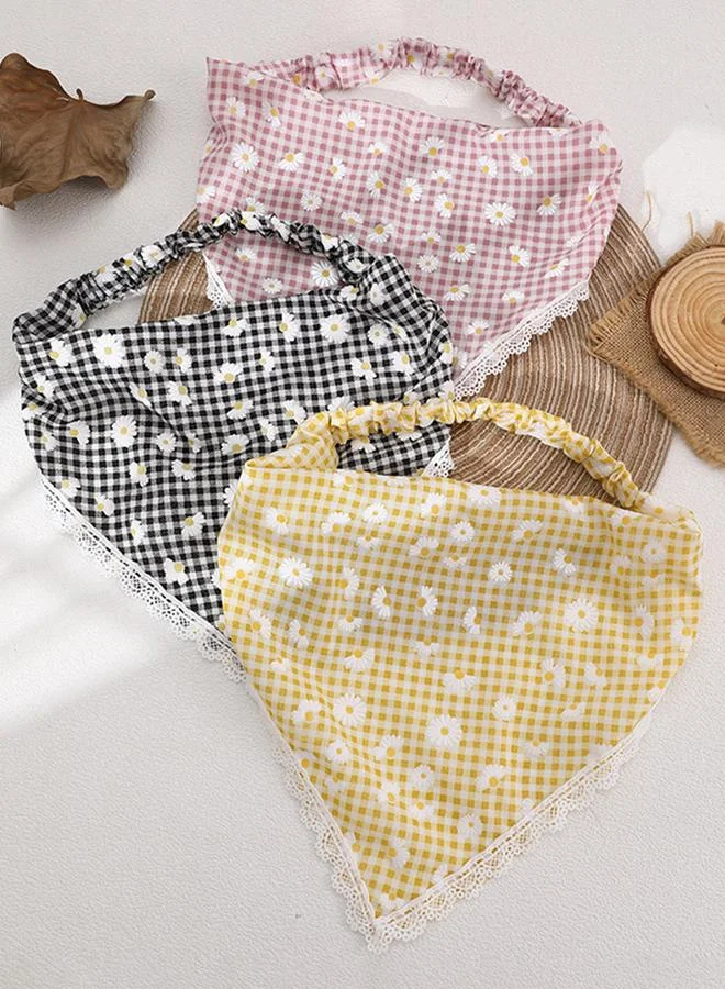 Take Two Set of 3 - Floral Print Triangle Headband