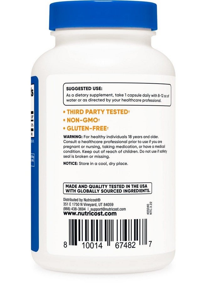 Nutricost Vitamin B6 (Pyridoxine Hcl) 25Mg 240 Capsules Non Gmo Gluten Free And Vegetarian Friendly - Image 4