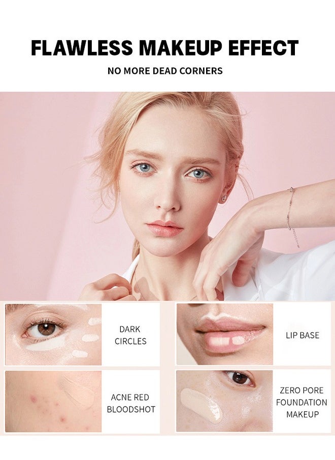 SVMY - Lightweight And Soft Concealer-  Foundation & Concealer & Contour  Like Magic 12HR Full Coverage ,  Invisible Pore Conceal Dark Circles Blemish Long-Lasting makeup,3D makeup shapes your face(#02) - Image 1