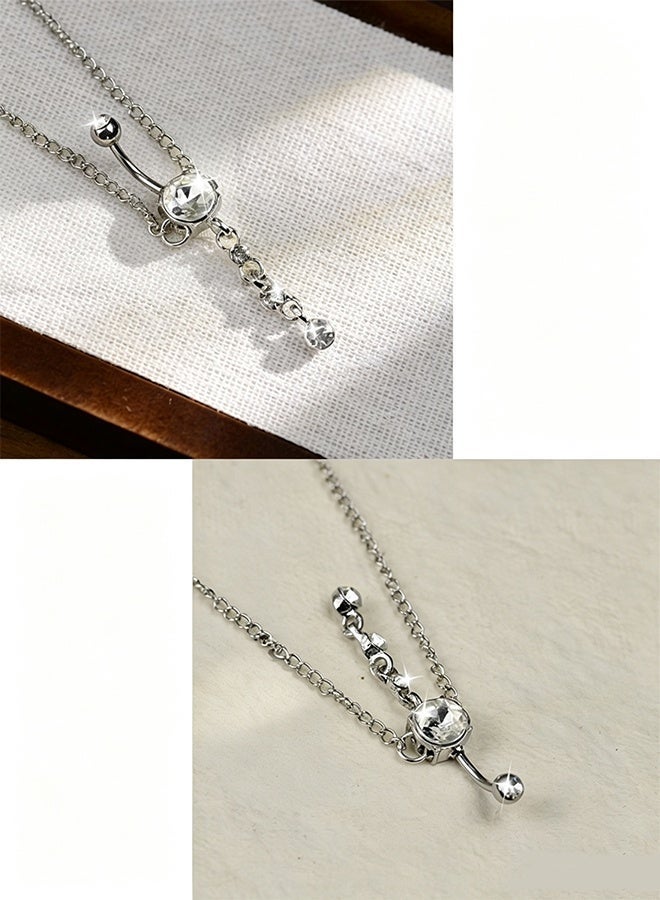 KANGLI 1PCS  Piercing Navel Waist Chain Belly Button Ring Surgical Steel Sexy  Dangle Body Jewelry - Image 3
