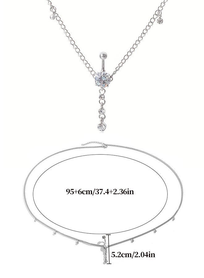 KANGLI 1PCS  Piercing Navel Waist Chain Belly Button Ring Surgical Steel Sexy  Dangle Body Jewelry - Image 4