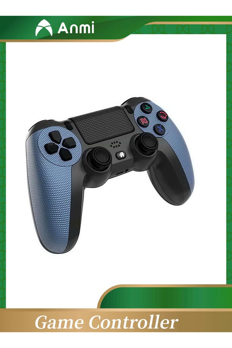 Anmi Wireless Controller Gamepad for PS4/PS4 Slim/PS4 pro/PC with USB Charge Cable with Dual Vibration, Clickable Touchpad (Blue) 