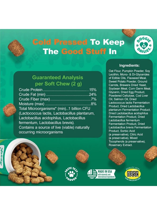 Doggie Dailies Doggie Dailies Probiotics for Dogs, 225 Soft Chews, Advanced Dog Probiotics with Prebiotics, Promotes Digestive Health, Supports Immune System and Overall Health (Pumpkin)  - Image 4