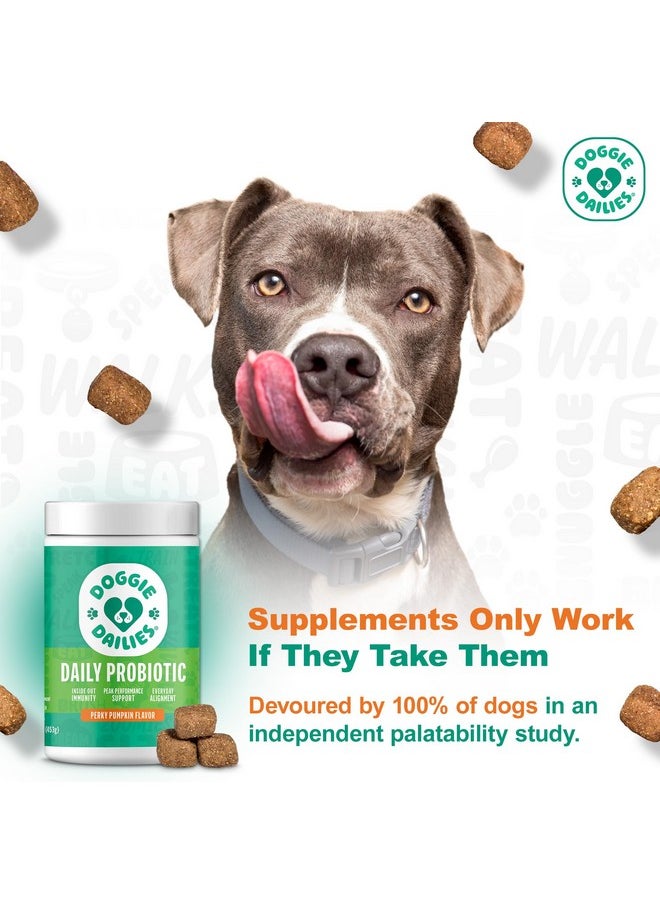 Doggie Dailies Doggie Dailies Probiotics for Dogs, 225 Soft Chews, Advanced Dog Probiotics with Prebiotics, Promotes Digestive Health, Supports Immune System and Overall Health (Pumpkin)  - Image 2