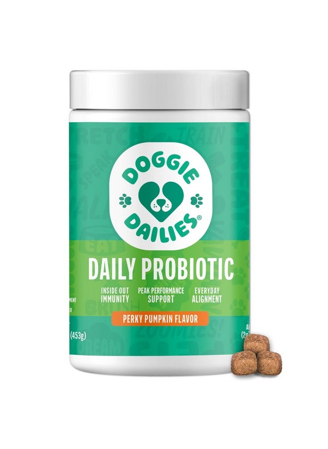 Doggie Dailies Doggie Dailies Probiotics for Dogs, 225 Soft Chews, Advanced Dog Probiotics with Prebiotics, Promotes Digestive Health, Supports Immune System and Overall Health (Pumpkin)  - Image 1