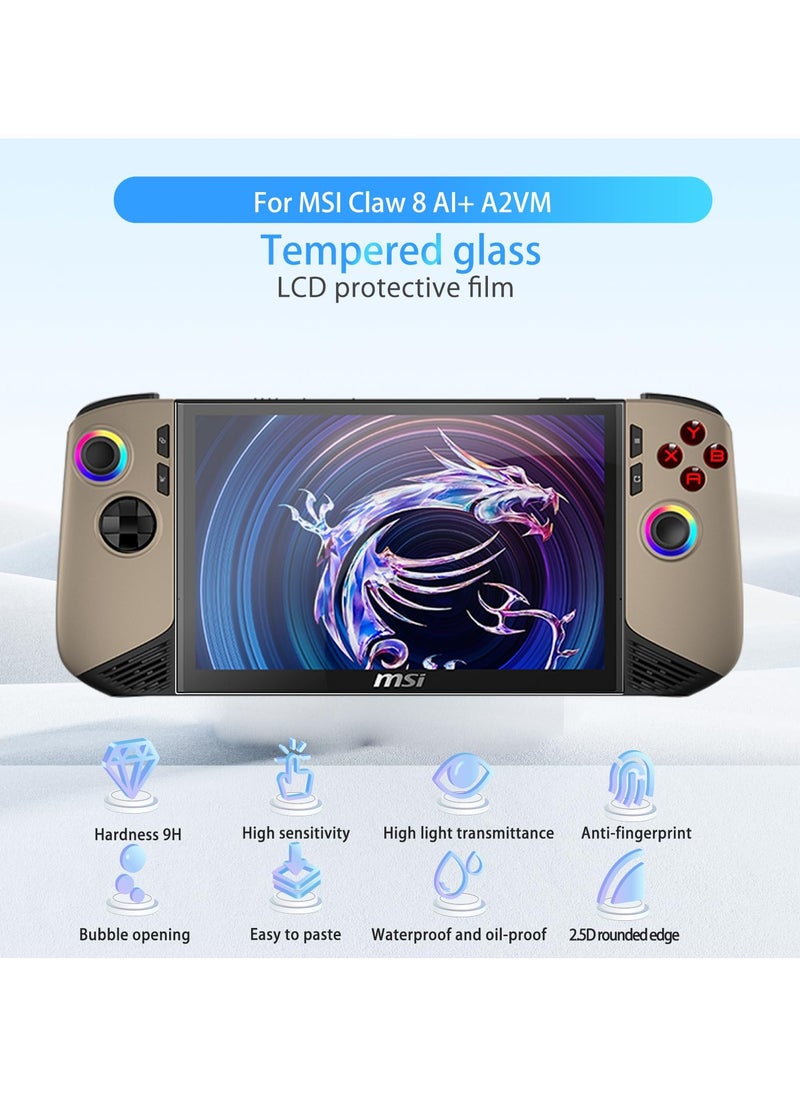 (2 Pack) Screen Protector for MSI Claw 8 AI+ Powered Handheld Gaming Device 8inch TPU Film Screen Protector for MSI Claw AI Plus 2024 Anti-Scratch Sensitive