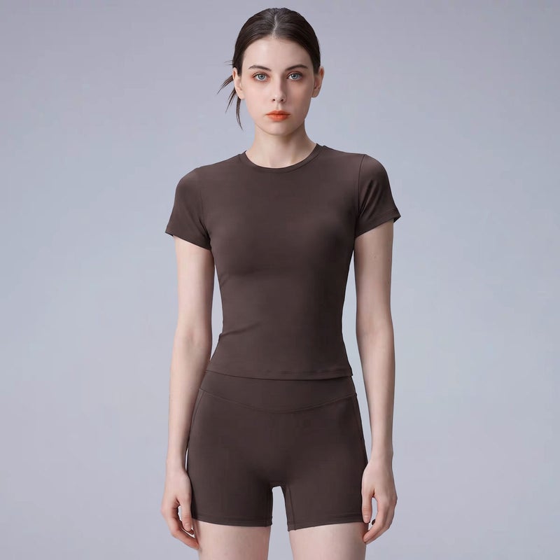 Women's Breathable Quick-Dry Yoga T-Shirt, Short Sleeve, Slim Fit, High Stretch - Image 5