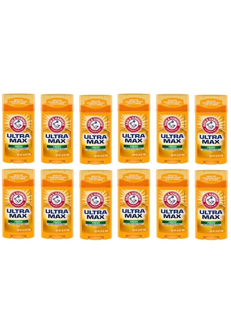 آرم آند هامر مزيل عرق صلب مضاد للتعرق ألتراماكس برائحة منعشة من آرم آند هامر - 73 غرام، عبوة من 12 قطع - Image 1