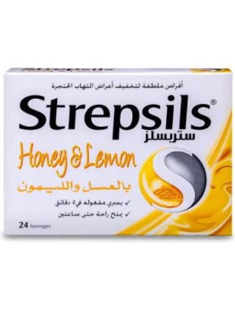 Strepsils Lozenge 24pcs Honey & Lemon
