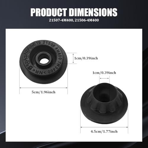 Lyxheth 4PCS Car Radiator Mount Bushing Automotive Radiator Parts Rubber Radiator Bracket Car Accessories Fit for Altima Murano Pathfinder Quest Rogue Replaces OEM215074M400 215064M400 - Image 3