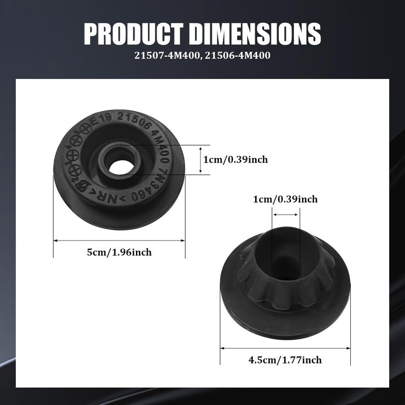 Lyxheth 4PCS Car Radiator Mount Bushing Automotive Radiator Parts Rubber Radiator Bracket Car Accessories Fit for Altima Murano Pathfinder Quest Rogue Replaces OEM215074M400 215064M400 - Image 4
