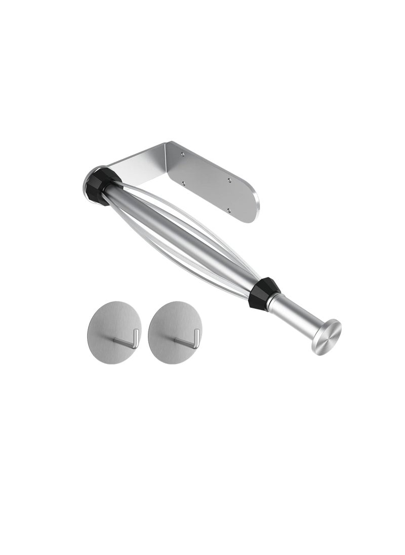 Bluejw - Paper Towel Holder Under Cabinet Self Adhesive Hanging Paper Towel Rack For Large Roll Paper Stainless Steel Paper Towel Bar Or Kitchen Bathroom - Image 1