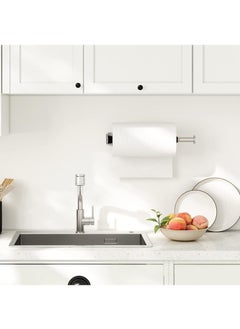 Bluejw Paper Towel Holder Under Cabinet Self Adhesive Hanging Paper Towel Rack For Large Roll Paper Stainless Steel Paper Towel Bar Or Kitchen Bathroom  - Image 2