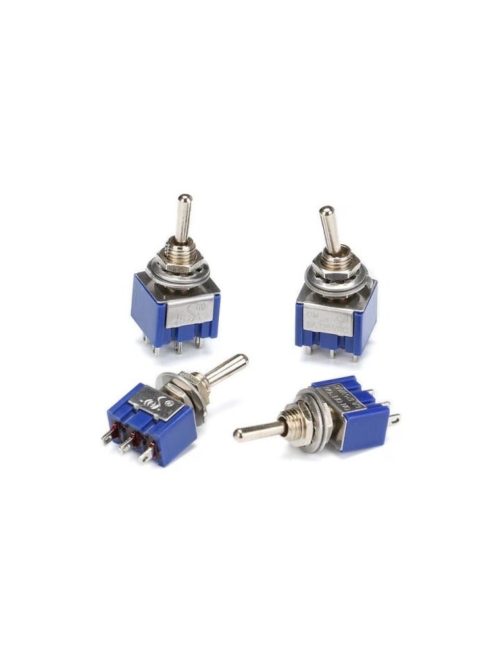 المفاتيح المصغرة إم تي إس - ٢٠٣ ذات ستة أطراف مزدوجة القطب مزدوجة الرمي تشغيل - إيقاف - تشغيل بقدرة ستة أمبير و١٢٥ فولت تيار متردد - Image 3