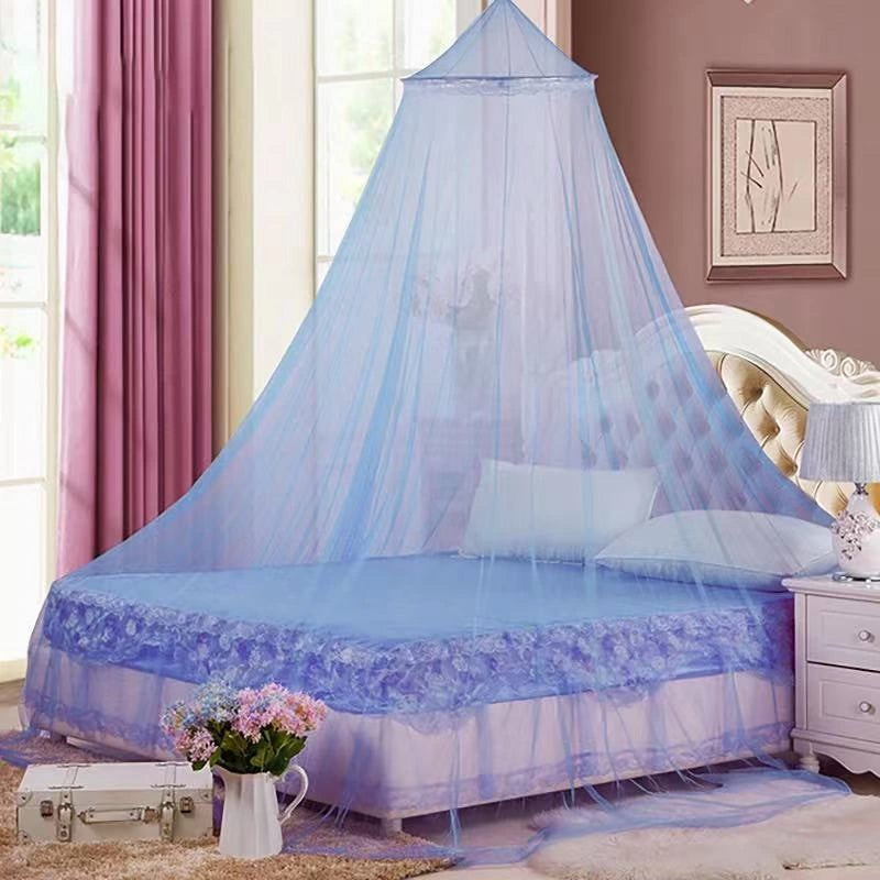 Eimilaly Bed Canopy Mosquito Net Bed Canopy for Girls Room Decor  Insect Protection Hanging Canopy for Adults Babies Outdoor Camping Light BlueNo Opening