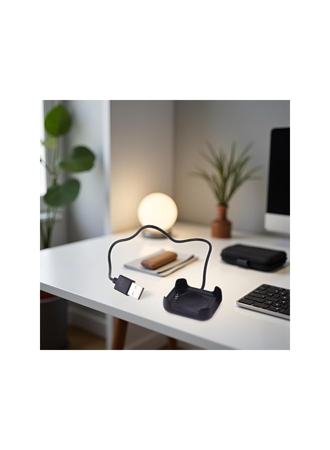 S-TOP Black 30cm Charging Cable Charger Cord for HW22 Smartwatch Intelligent Watch Magnetic Charger Dock Holder Stand USB Chargeable Adapter Smartwatch Accessories - Image 2