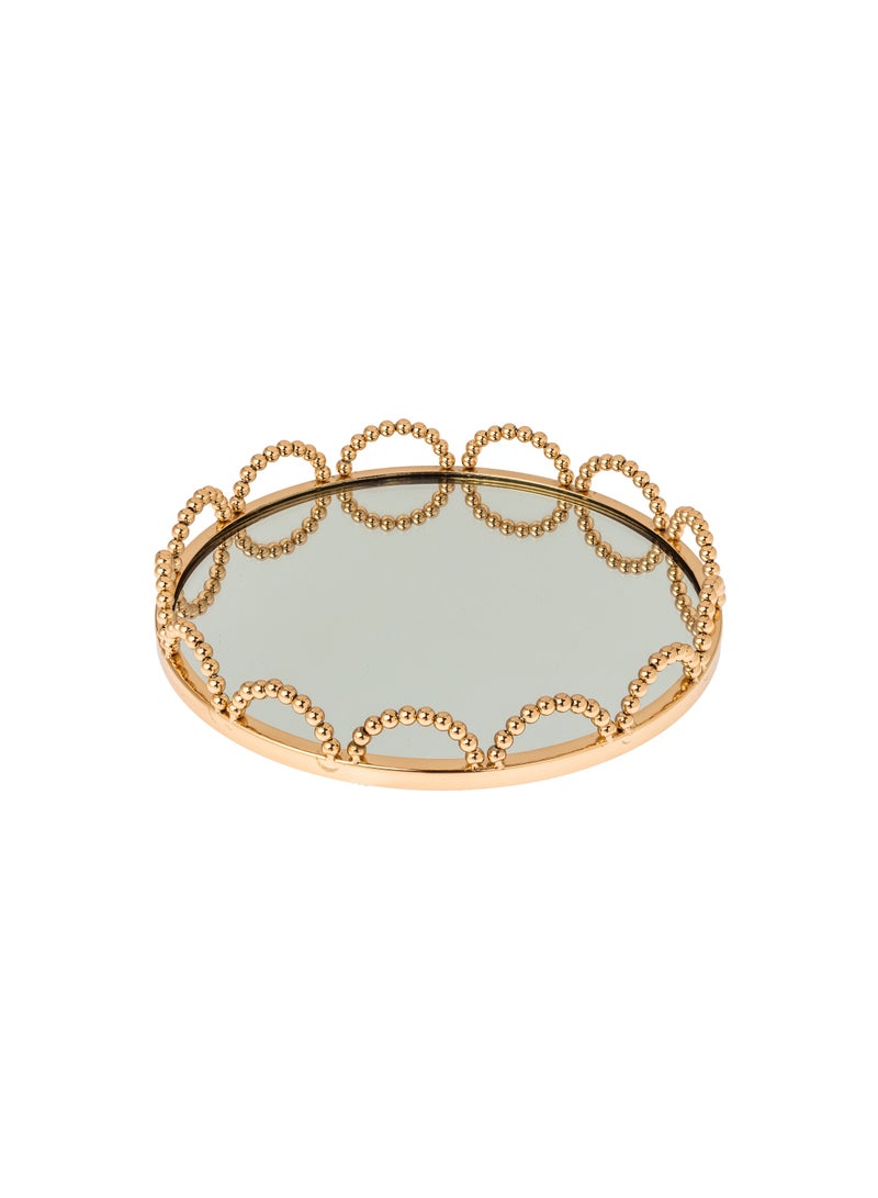 Dania Gold metal top with mirror floor, elegant design - Image 1