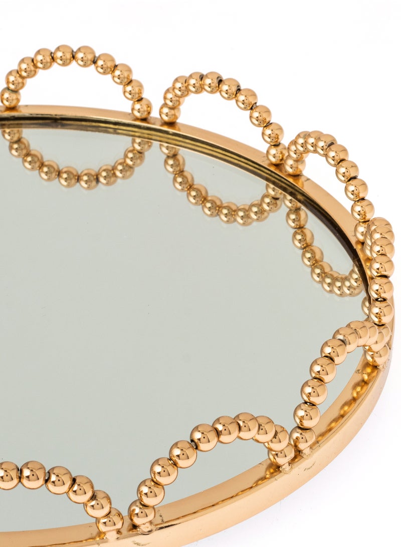Dania Gold metal top with mirror floor, elegant design - Image 3