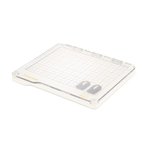 Vaessen Creative 2137033 Easy Stamp Platform Tool for Accurate Craft Stamping WhiteTransparent 235 x 205 x 18 cm