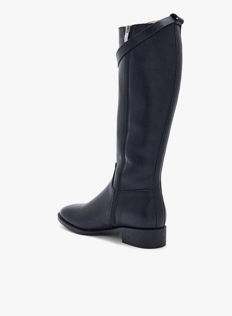 ELLA Buckle Detail Knee Length Boots - Image 3