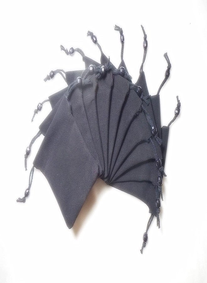 True Wings Velvet Potli Bags for Gifting| Small Drawstring Jewellery Pouch | Velvet Gift Bags for Wedding Return Gifts Women Traditional Function Décor (Black, pack of 50) - Image 2