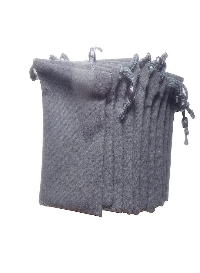 True Wings Velvet Potli Bags for Gifting| Small Drawstring Jewellery Pouch | Velvet Gift Bags for Wedding Return Gifts Women Traditional Function Décor (Black, pack of 50) - Image 3