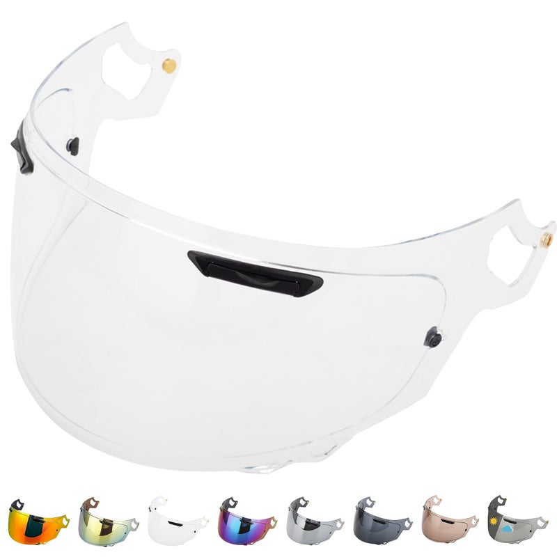 Generic Everalo Compatible with Arai Rx7v Visor - Vas v - Chaser X - Rx7x - Quantum X - Quantic - Signet X - Defiant X - Concept X - Profile V - Qv Pro Vas - Helmet Visor Pinlock Ready (Clear)  - Image 1