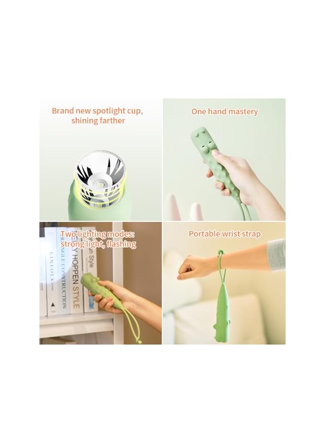 PROMASS promass New Rechargeable Crocodile LED Flashlight, Cute Animal Shaped Flashlight, Comfortable Touch Long Press to Adjust Brightness Portable Outdoor Lighting Creative Light.  - Image 3
