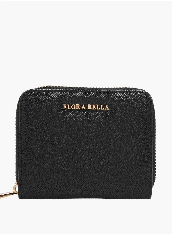 Flora Bella By Shoexpress Textured Zip Around Wallet