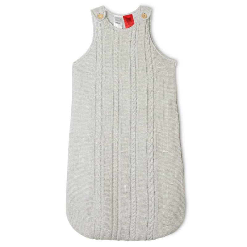 Snugtime Sleeveless Padded True knit Baby Sleeping BagGreySleep SackKnittedBaby Wearable BlanketKnitted Cable DesignSoft YarnEasy AccessibleFor UnisexFits upto 318 Months - Image 1