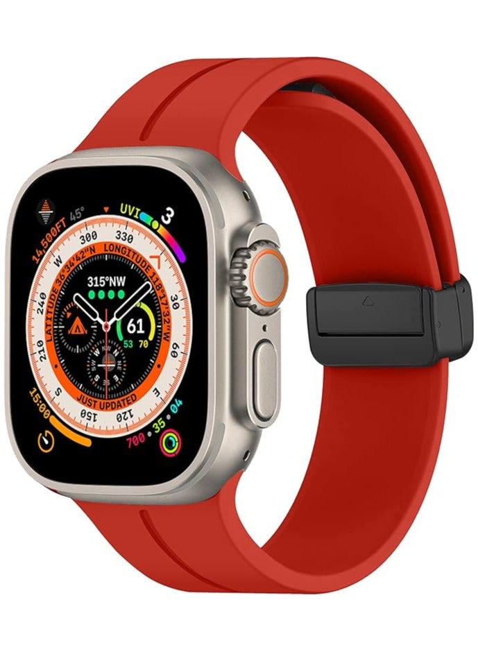 keloray Magnetic for Apple Watch Ultra Band 49mm 45mm 44mm 41mm 40mm iWatch Bands 38mm 42mm Men/Women,Soft Sport Silicone Replacement Wristband Strap for Apple Watch Band Series 9 8/7/6/5/4/3/2/SE/Ultra 2  - Image 1