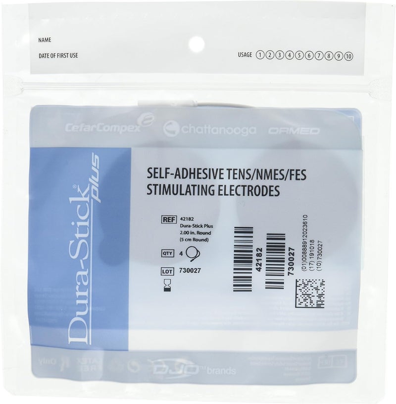 Chattanooga DuraStick Plus Self Adhesive Electrodes 2 Round 40 Pack - Image 1