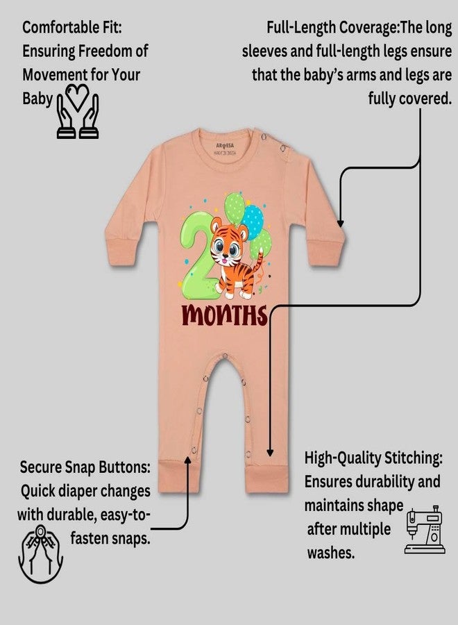 ARVESA 2 Month JS-1067 Bodysuit, Sleepsuits, Rompers For New Born Baby Clothes 0-3 Months Unisex Stylish Dress For Baby Boy & Girl, Newborn Infant Outfit - Image 3