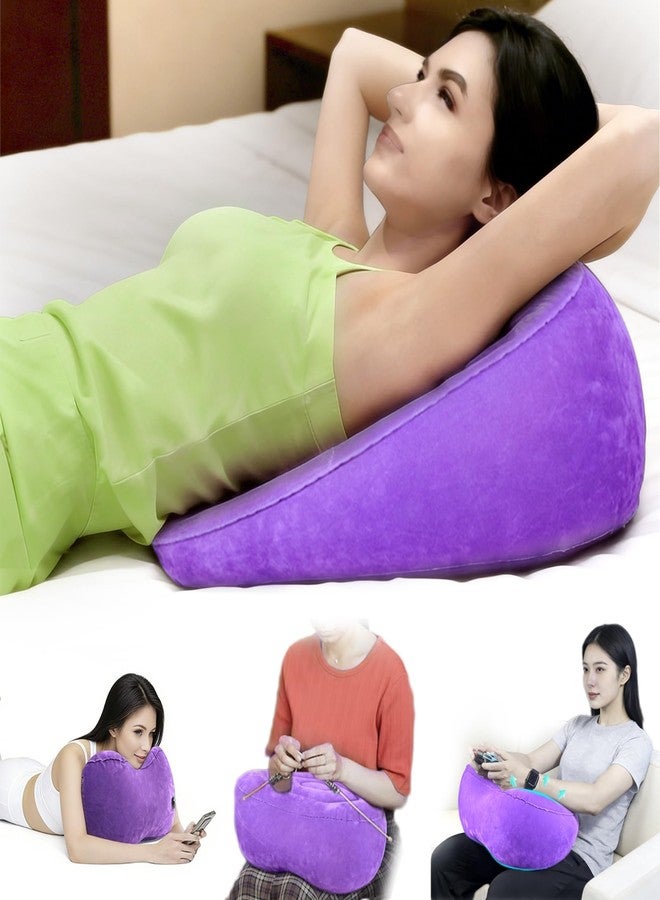 hawtail Inflatable Acid Reflux Pillow, Portable Pillow Wedges for Sleeping, Lap Desk Gaming Pillows for Travel, Multi-Functional Wedge Yoga Pillow for Reading, Laptop, Crocheting, Body Positioners - Image 1