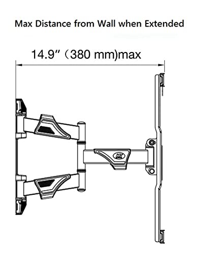 Gadget Wagon 40-80" P6 LED TV Wall Mount Stand Bracket, Heavy Duty Full Motion VESA 600X400 mm - Image 5
