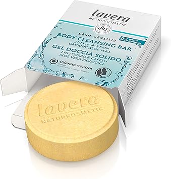 lavera solid shower 2 in 1 basis sensitiv Hydro Feeling with organic aloe vera and plant keratin cleans without drying out 3x more productive than liquid shower gel natural cosmetics 50g - Image 3