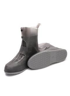 Waterproof Shoes Cover, Reusable Rubber Galoshes, Non Slip and Waterproof Overshoes for Woman and Man, for Camping, Lawn Care, Gardening and Yard Work (Black - Large, 40-41)