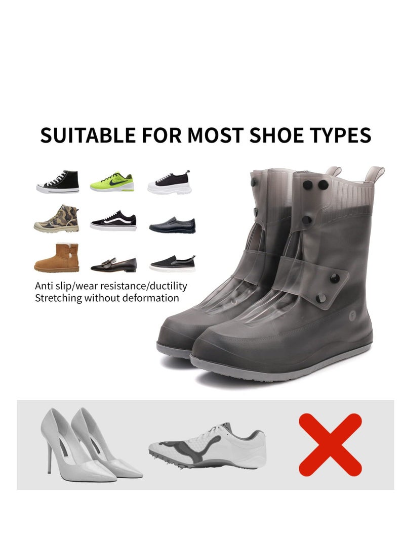 Generic - Waterproof Shoes Cover, Reusable Rubber Galoshes, Non Slip and Waterproof Overshoes for Woman and Man, for Camping, Lawn Care, Gardening and Yard Work (Black - Large, 40-41) - Image 1