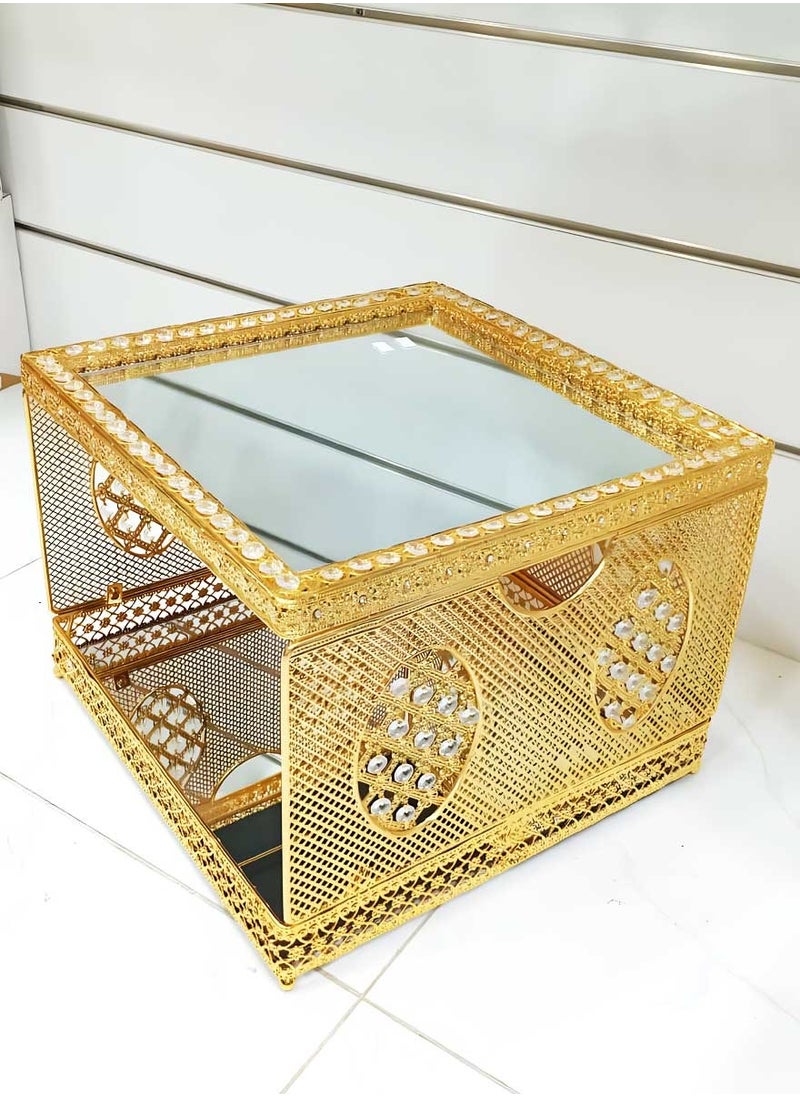 Generic Luxurious Golden Coffee Table Traditional Arabic Design for Living Room  - Image 2