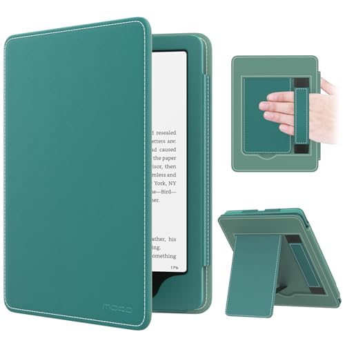 MoKo Case for 7"/6.8" Kindle Paperwhite(12th/11th Generation-2024/2021) and Kindle Colorsoft Signature Edition, Slim PU Shell Cover Case with Auto-Wake/Sleep for Kindle Paperwhite 2024, Jade Green - Image 1