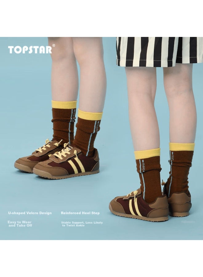 Topstar Kids Running Shoes Spring Boys Non-slip Sneakers Girls Casual Shoes Velcro Training Shoes Green Size 25 - Image 1
